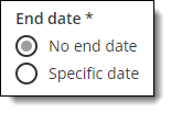 No end date for unavailability rule